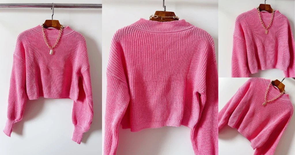 moda coreana shein: Cropped sweater